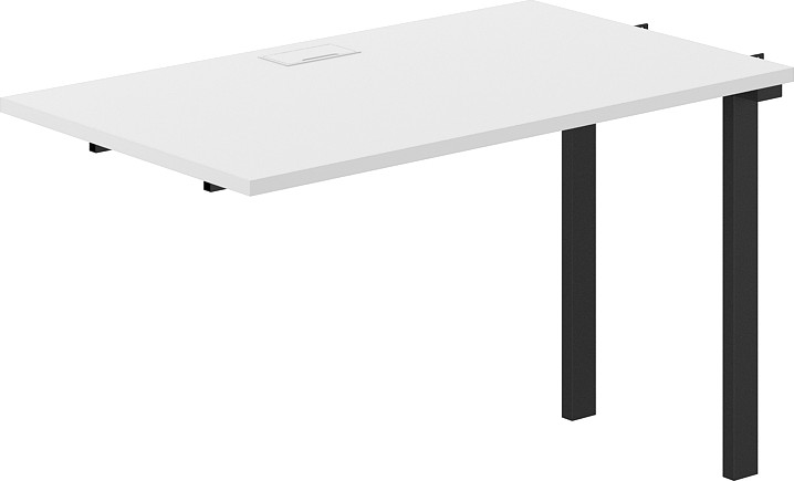 Стол модульный Norden 120х70х75 / PR.262.WH.P59.BL (черный/белый)