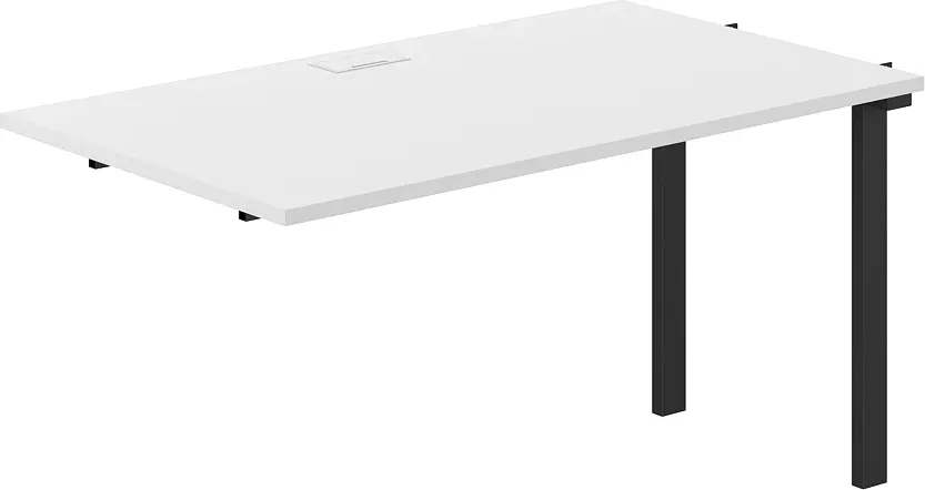 Стол модульный Norden 140х80х75 / PR.266.WH.P59.BL (черный/белый)