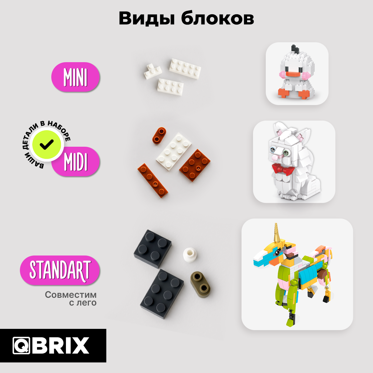 Конструктор QBRIX Kids Котики Рыжий котик 32018 — фото 2