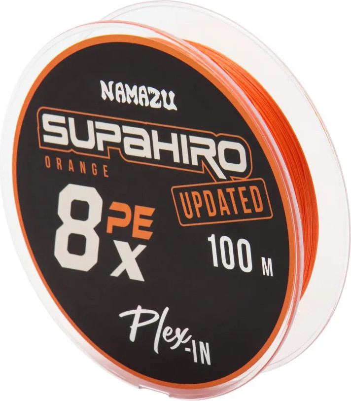 Леска плетеная Namazu Supahiro 8Х d-0.26мм test-18.5кг / NSH100-8X-0.26 (100м, оранжевый)