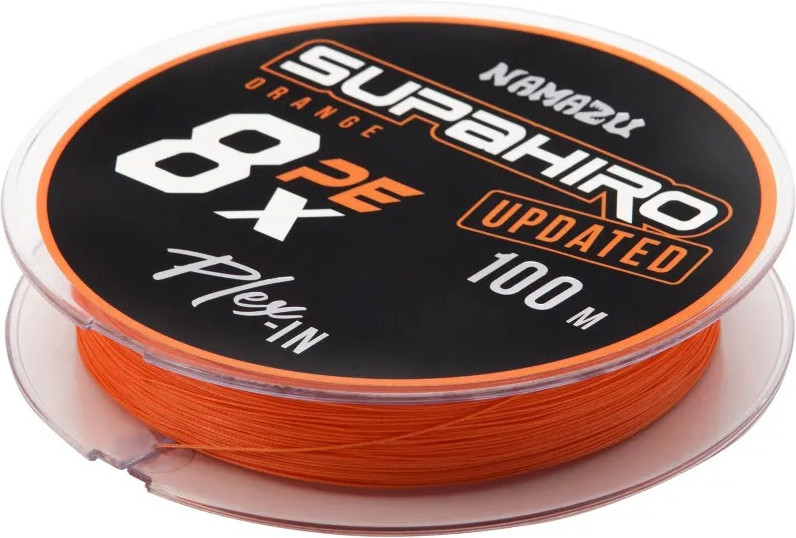 Леска плетеная Namazu Supahiro 8Х d-0.28мм test-20кг / NSH100-8X-0.28 (100м, оранжевый) — фото 3