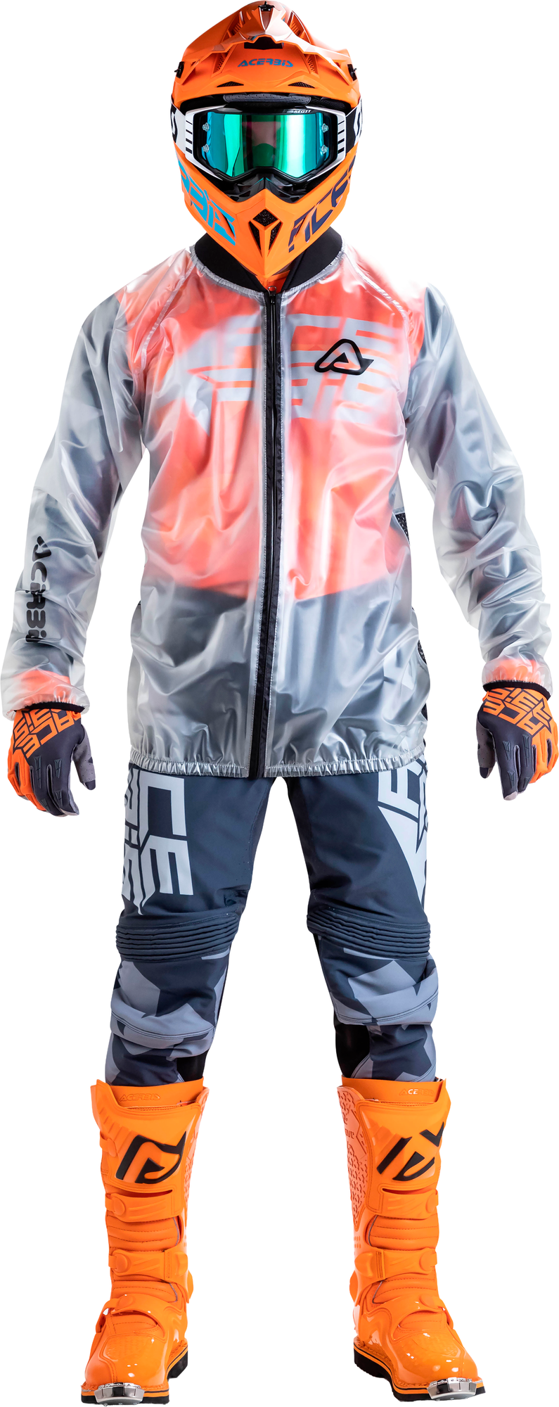 Мотодождевик Acerbis Trasparent Pro Rain 3.0 / 0022174.120.067 (L/XL, прозрачный)