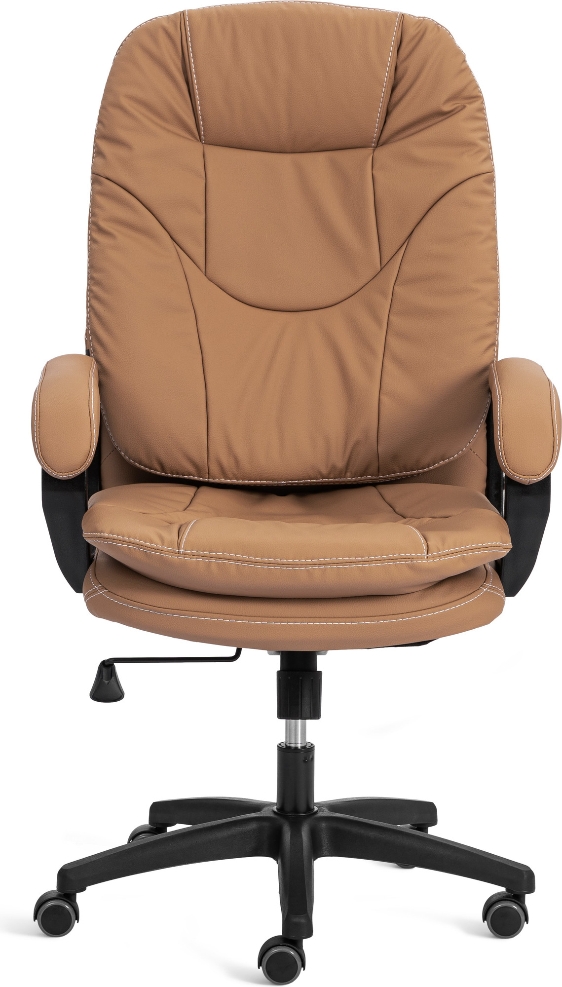 Кресло офисное Tetchair Comfort Lt кожзам (светло-коричневый) — фото 5