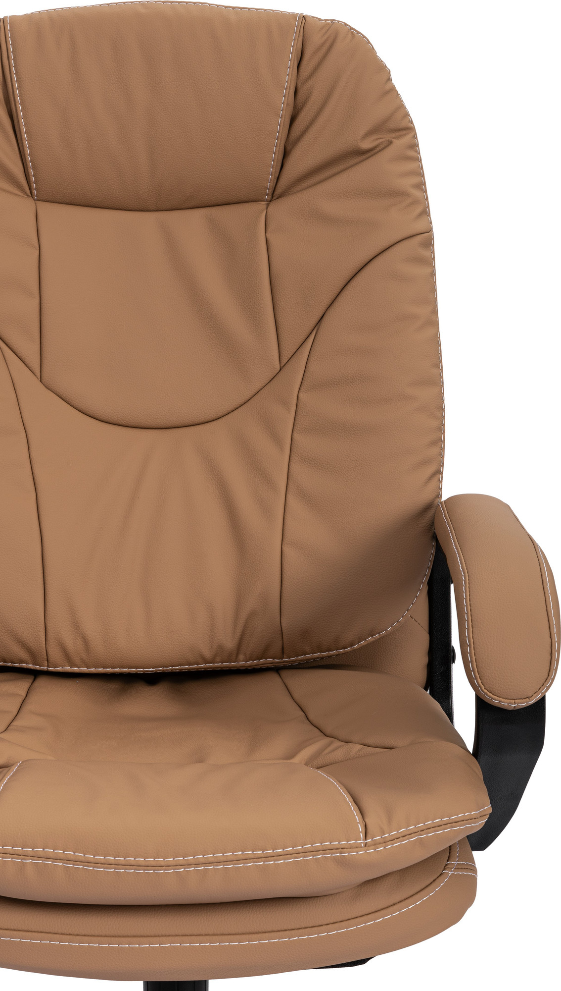 Кресло офисное Tetchair Comfort Lt кожзам (светло-коричневый) — фото 6