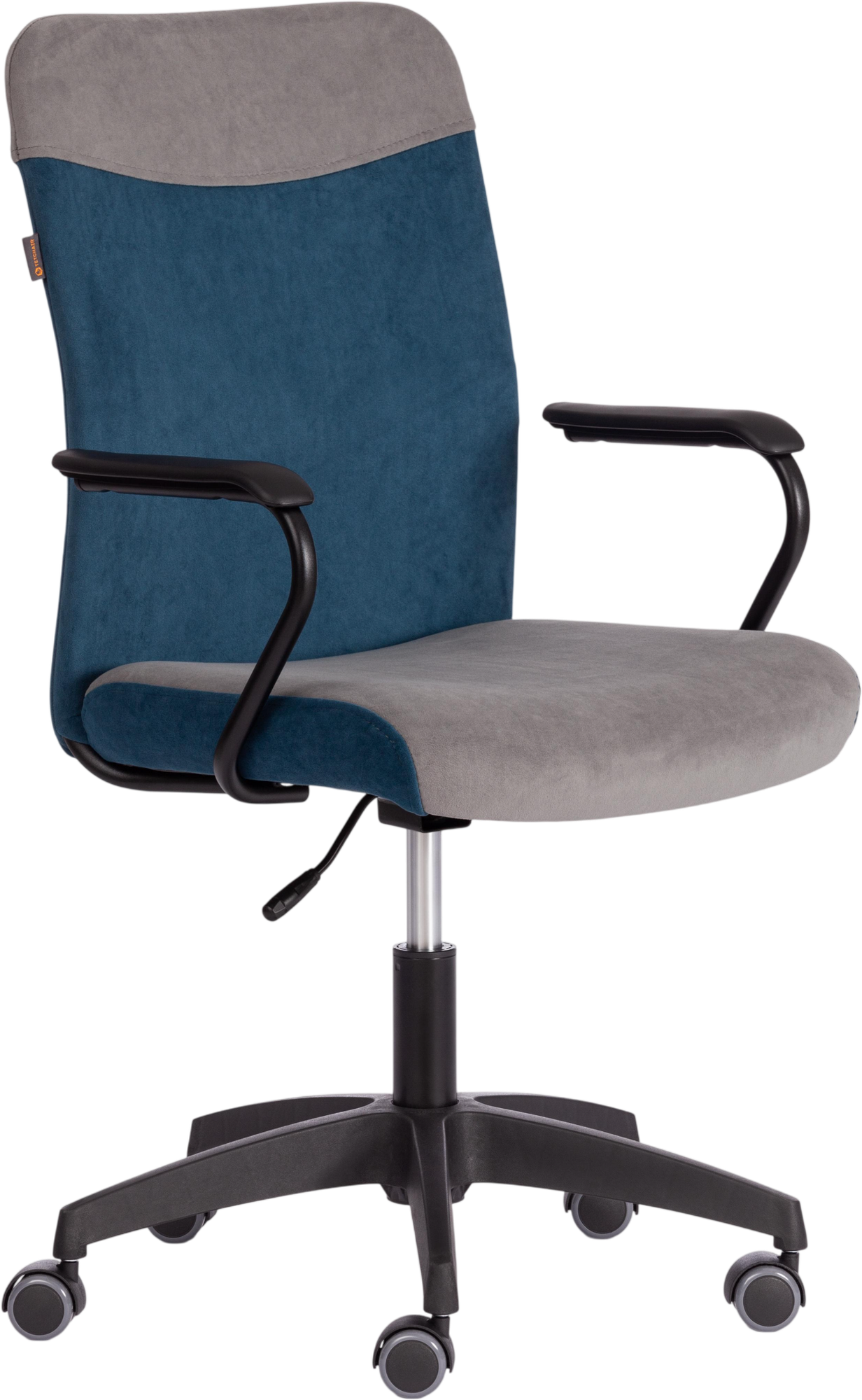 Кресло офисное Tetchair Fly флок 29/32 (серый/синий)