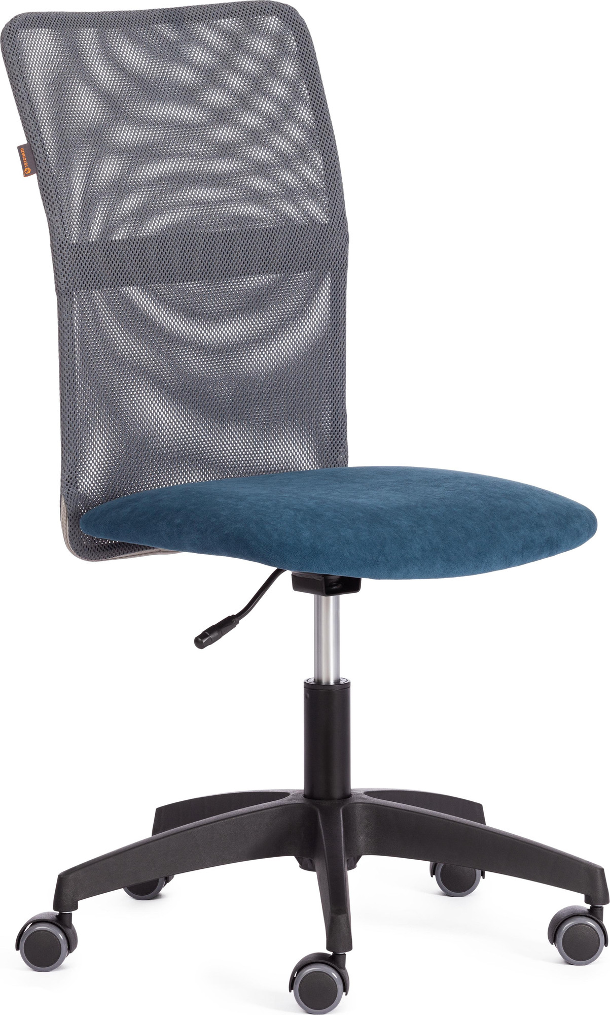 Кресло офисное Tetchair Start флок/ткань 32/W-12 (синий/серый)