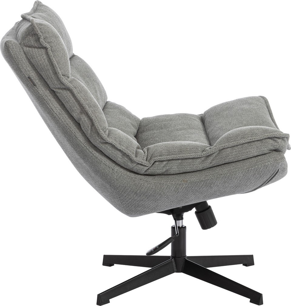 Кресло мягкое Tetchair Reflex с пуфом велюр/букле (светло-серый) — фото 5