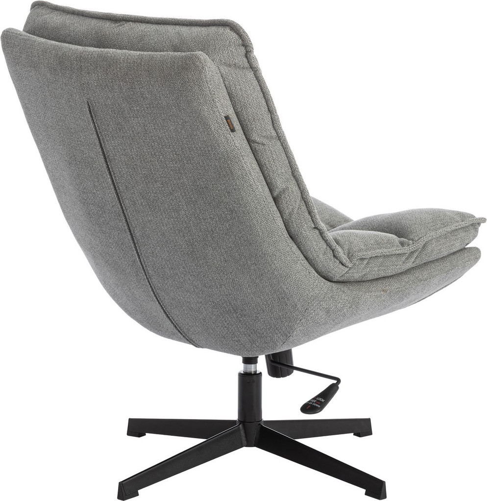 Кресло мягкое Tetchair Reflex с пуфом велюр/букле (светло-серый) — фото 6