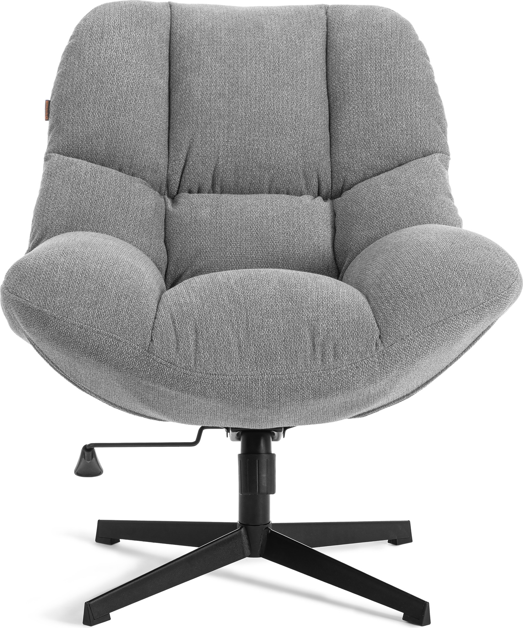 Кресло мягкое Tetchair Relax с пуфом велюр/букле (светло-серый) — фото 2