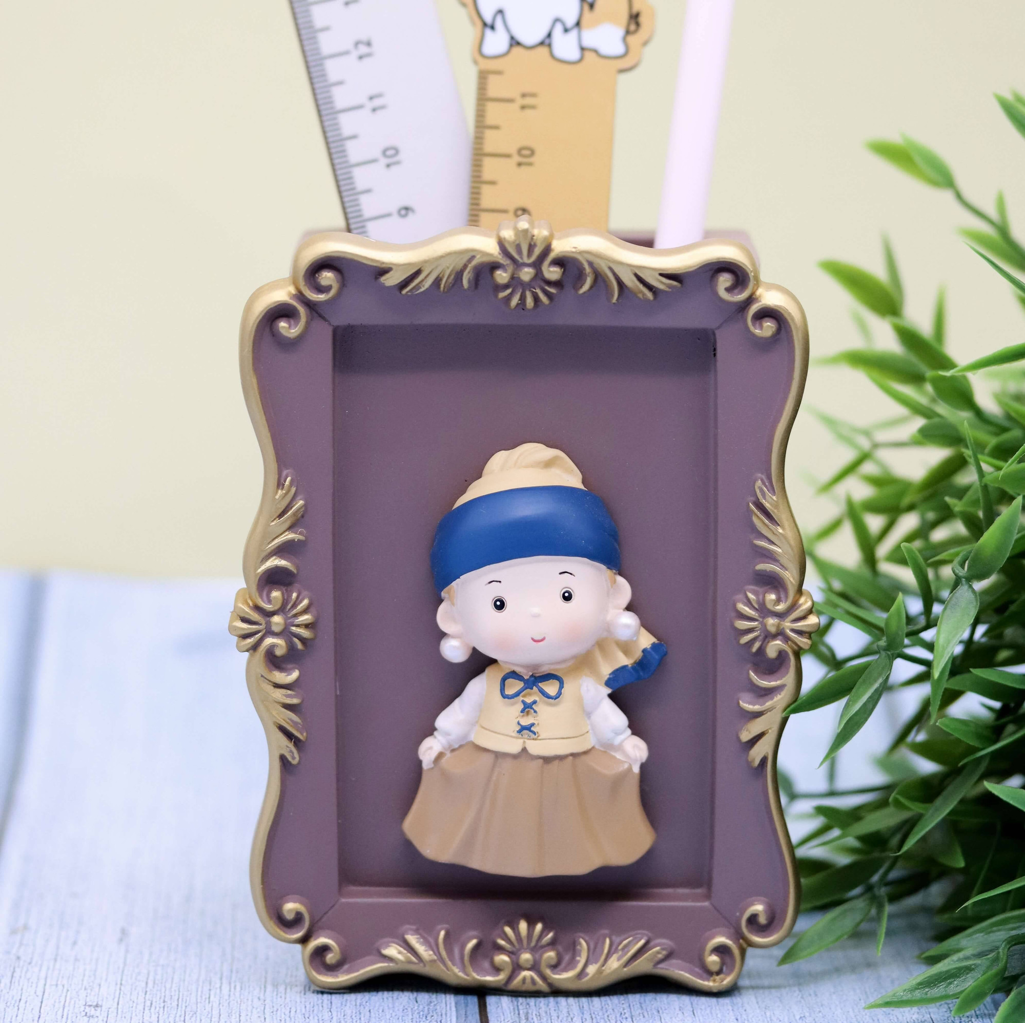 Органайзер настольный ILikeGift Девушка с жемчужной сережкой / 2100-4A (коричневый) — фото 3