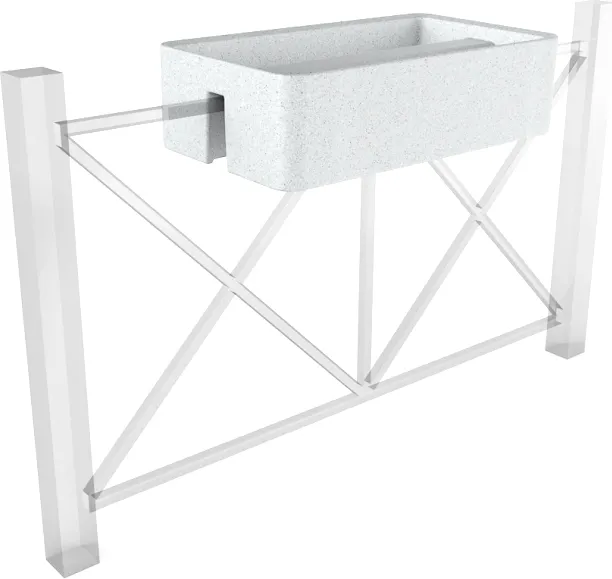 Вазон БЕРКАНО Vittorio Fence 28 DB / 220_013_25 (White Granite)