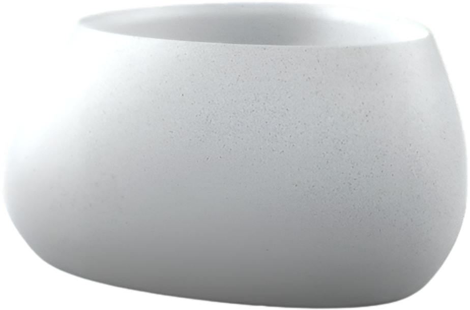 Кашпо БЕРКАНО Bend 60 / 220_009_25V (White Granite)