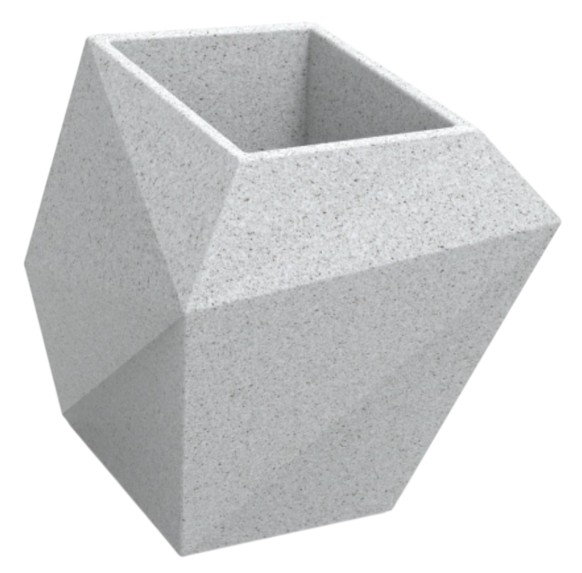 Вазон БЕРКАНО Quaro M DB / 220_119_25 (White Granite)