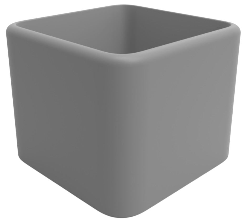 Вазон БЕРКАНО Cubo 80 / 220_128_21 (Concrete Gray)