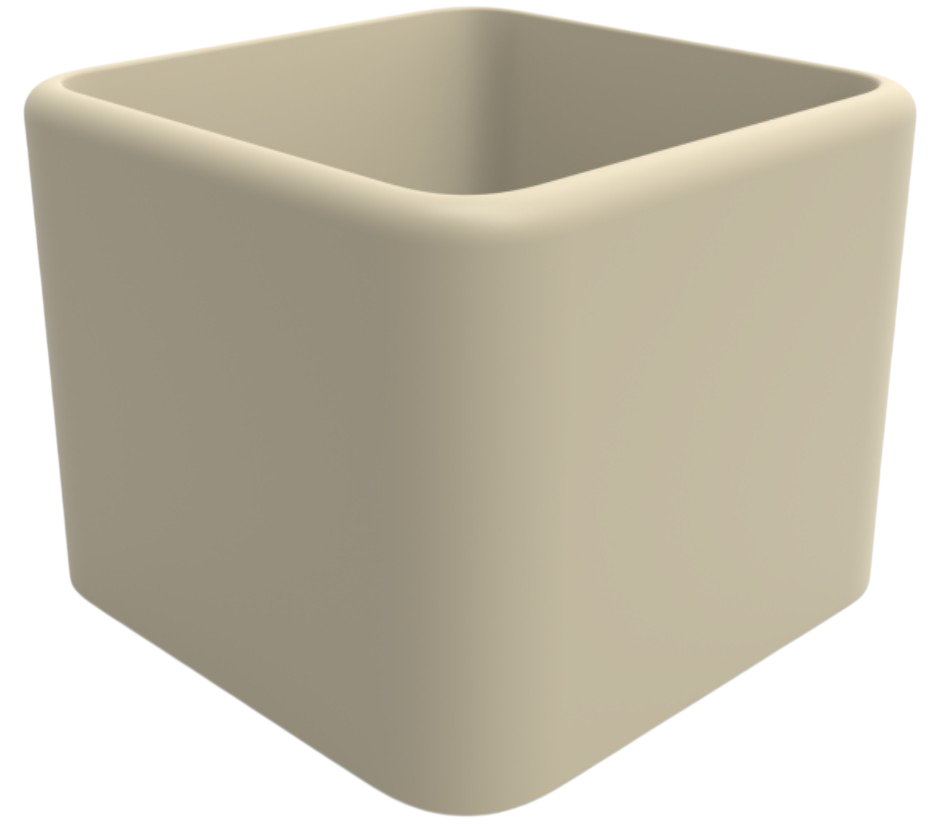 Вазон БЕРКАНО Cubo 80 / 220_128_12 (Bone Brown)