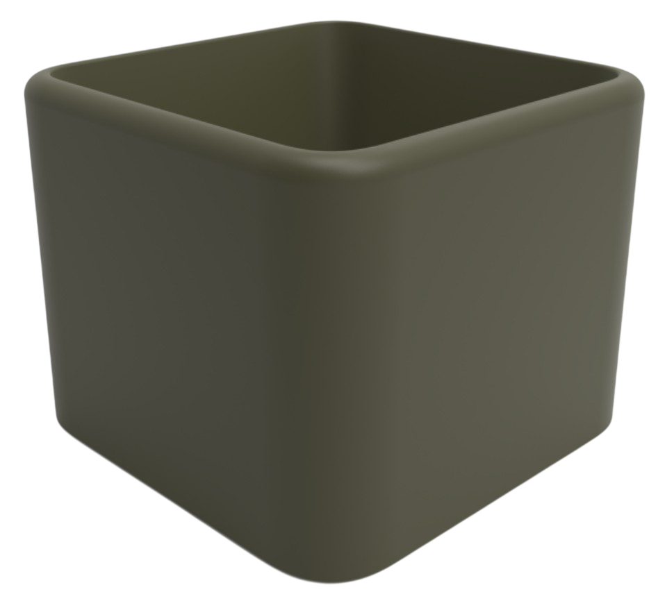 Вазон БЕРКАНО Cubo 80 / 220_128_23 (Olive green)