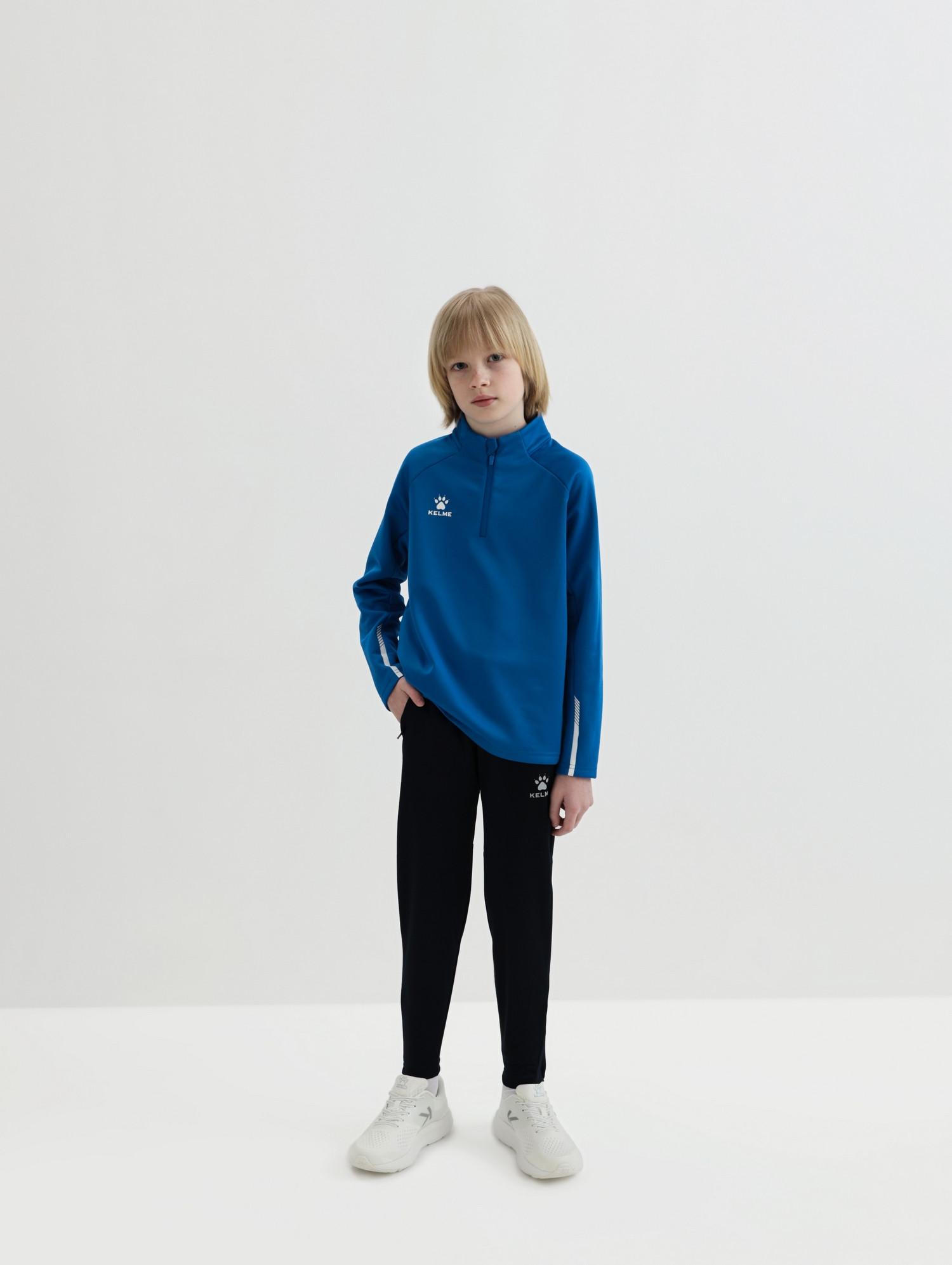 Олимпийка спортивная детская Kelme Children's Pullover / 7461TT3052-481 (р.130, синий) — фото 4