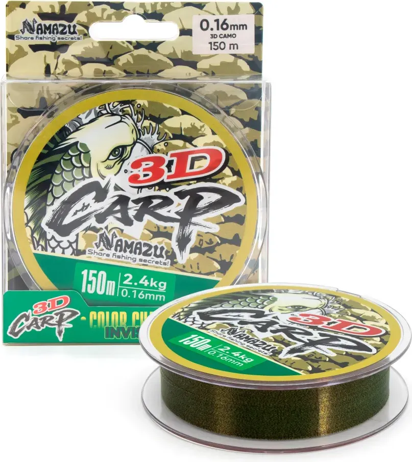 Леска монофильная Namazu 3D Carp L-150м d-0.16мм test-2.4кг 3D Camo / N3DC150-0.16 — фото 3