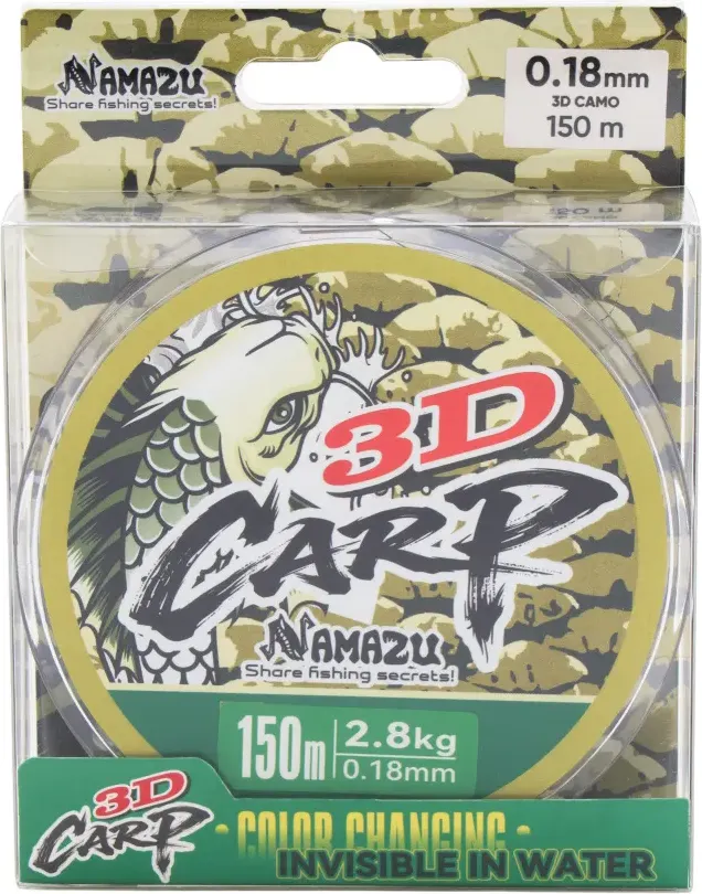 Леска монофильная Namazu 3D Carp L-150м d-0.18мм test-2.8кг 3D Camo / N3DC150-0.18 — фото 5