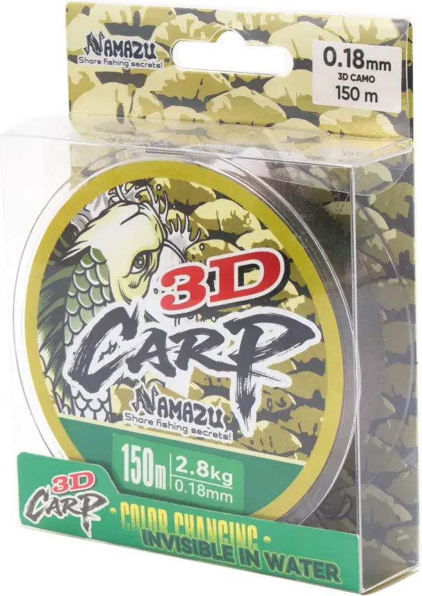 Леска монофильная Namazu 3D Carp L-150м d-0.18мм test-2.8кг 3D Camo / N3DC150-0.18 — фото 4