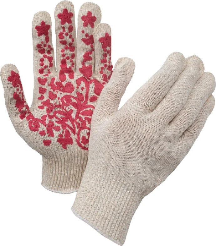 Перчатки защитные Gigant Цветы G-095 (10 пар)
