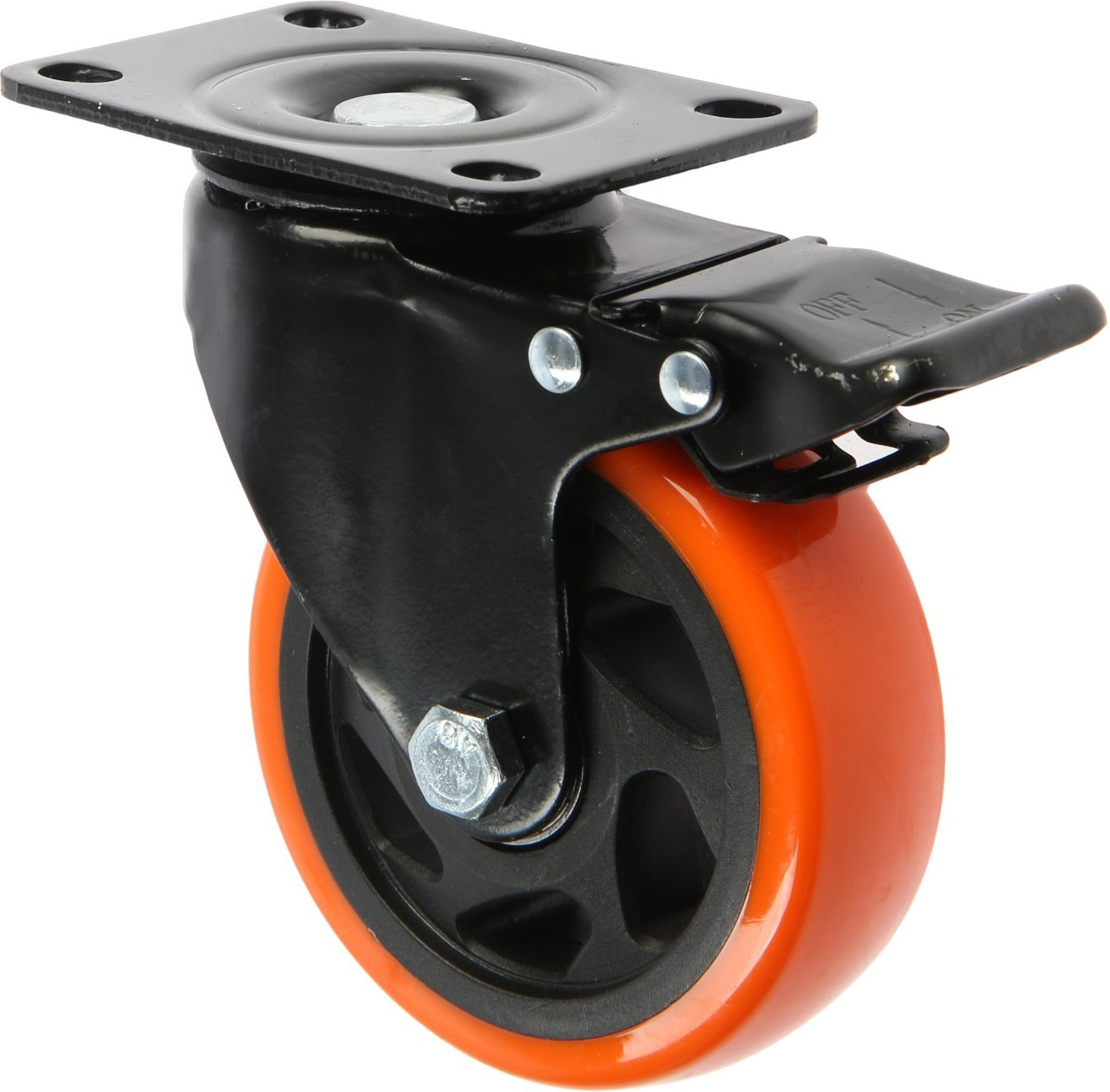Колесо мебельное CAPPIO Поворотное со стопором PVC 9917555