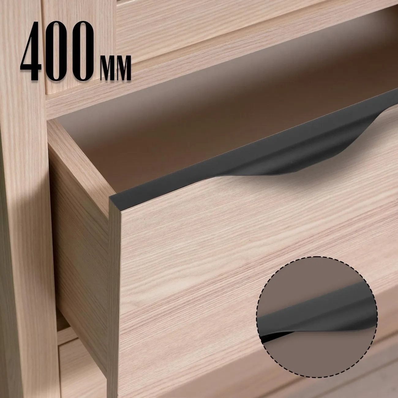 Ручка для мебели CAPPIO RP100BL 10788504 (4шт, черный) — фото 2