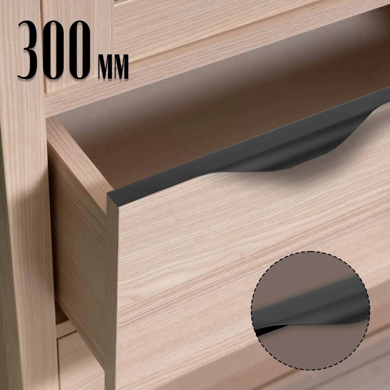 Ручка для мебели CAPPIO RP100BL1 10788491 (4шт, черный) — фото 2