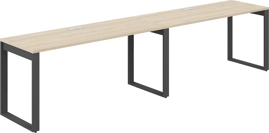 Комплект письменных столов Norden 320х60х75 / AG.173.AR.L.72.AN (антрацит/серебристый/акация равелло)