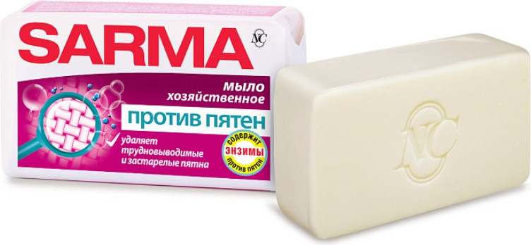 Мыло хозяйственное Sarma против пятен (140г)