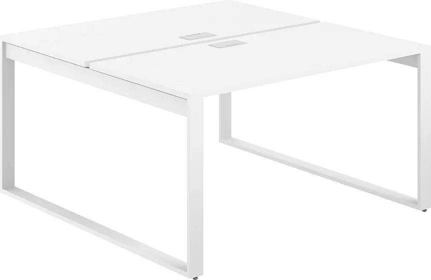 Комплект письменных столов Norden 160х123.8х75 / AG.133.WH.L.72.WH (белый/серебристый/белый)