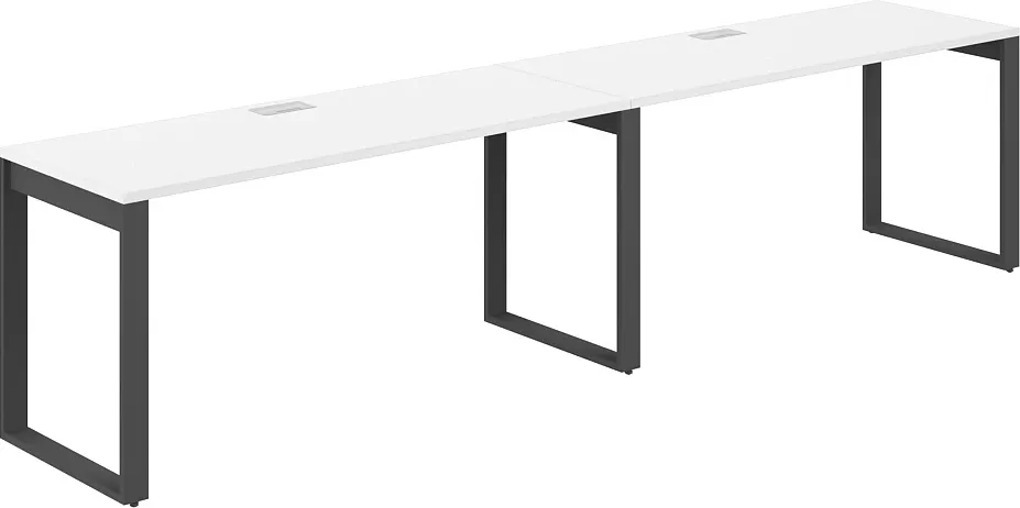 Комплект письменных столов Norden 320х60х75 / AG.173.WH.L.72.AN (антрацит/серебристый/белый)