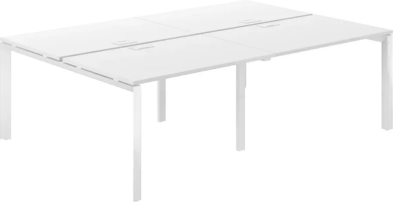 Комплект письменных столов Norden 240х143.8х75 / PR.254.WH.P59.WH (белый)