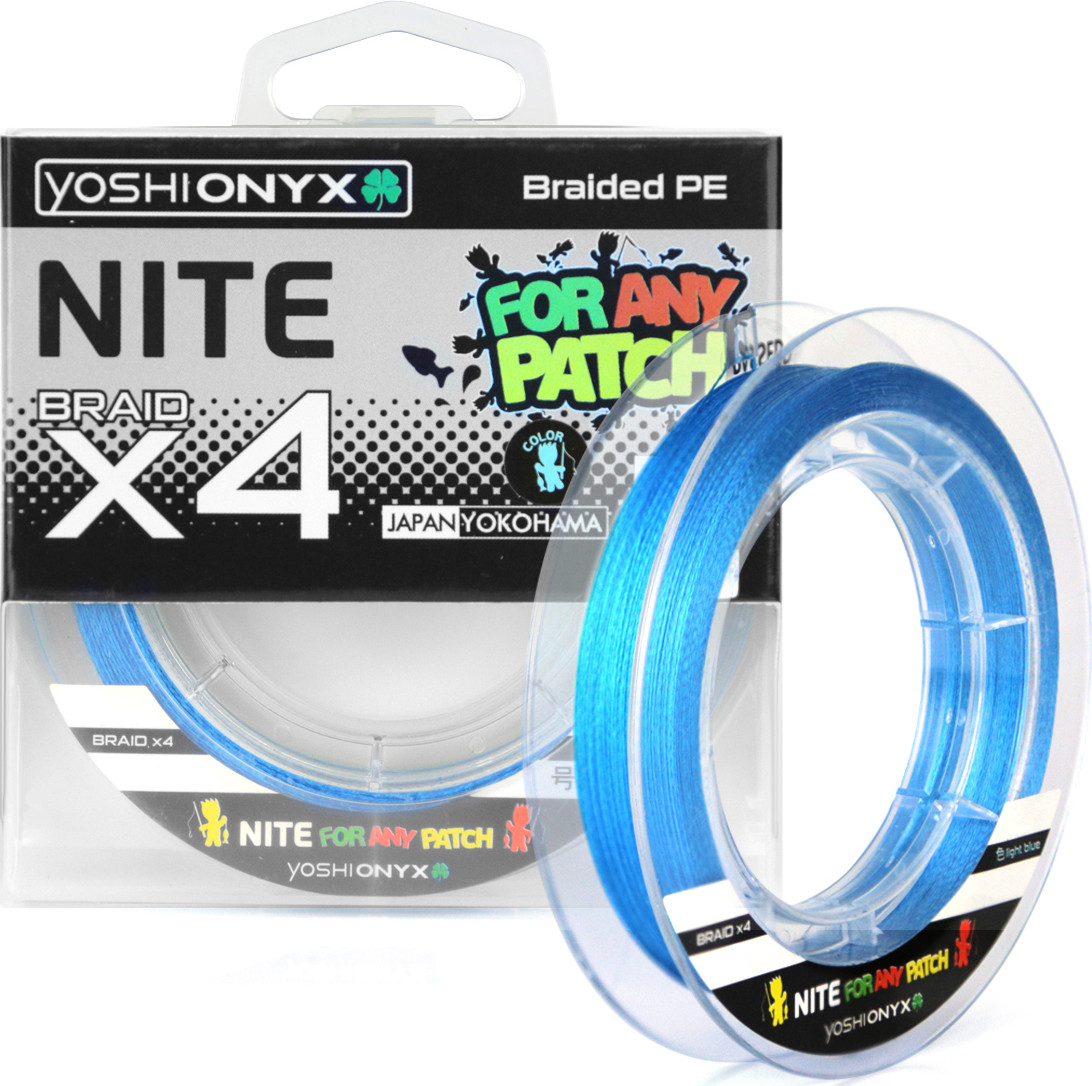 Леска плетеная Yoshi Onyx Nite 4 0.8 / 104430 (135м, голубой)