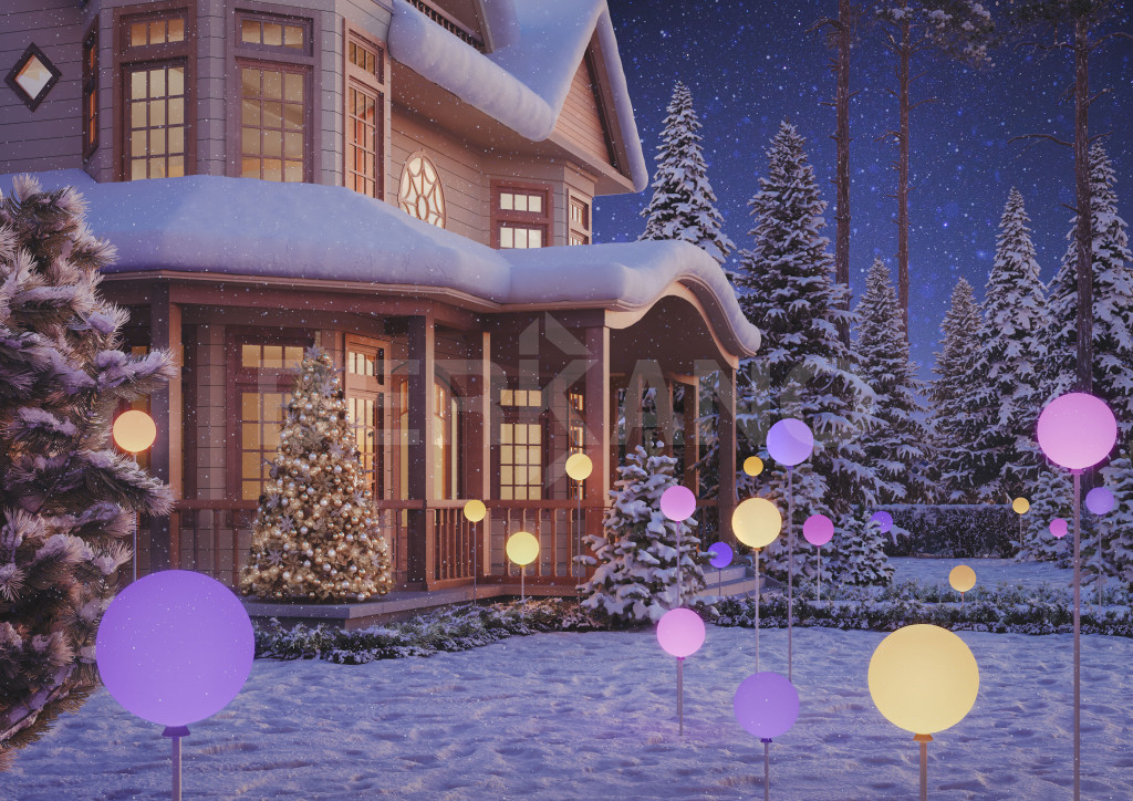 Садовая фигура-светильник БЕРКАНО Balloon 50 / 210_084_03_102 (Snow White RGB) — фото 2