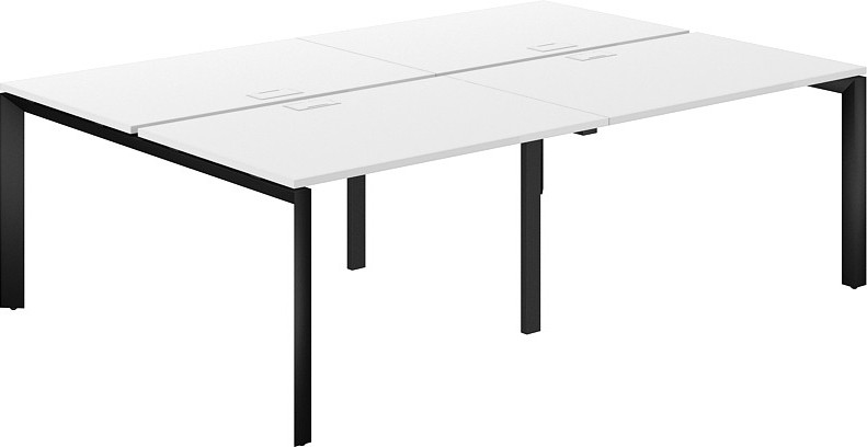Комплект письменных столов Norden 240х143.8х75 / PR.254.WH.P59.BL (черный/белый)