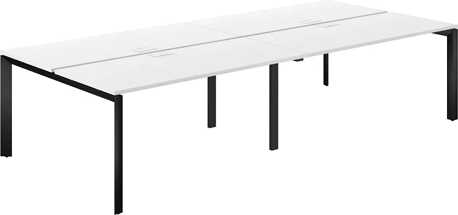 Комплект письменных столов Norden 320х143.8х75 / PR.256.WH.P59.BL (черный/белый)