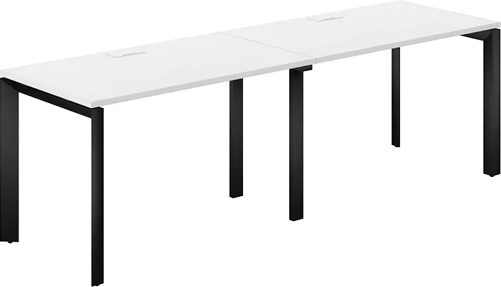 Комплект письменных столов Norden 240х70х75 / PR.222.WH.P59.BL (черный/белый)