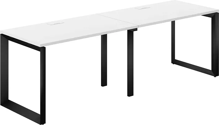 Комплект письменных столов Norden 240х70х75 / PR.222.WH.O59.BL (черный/белый)