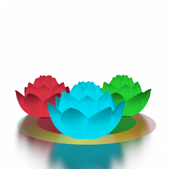 Садовая фигура-светильник БЕРКАНО Lotus / 210_091_03_108 (Snow White RGB E27 Умный дом) — фото 2