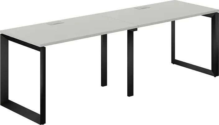 Комплект письменных столов Norden 240х70х75 / PR.222.SH.O59.BL (черный/серый бархат)