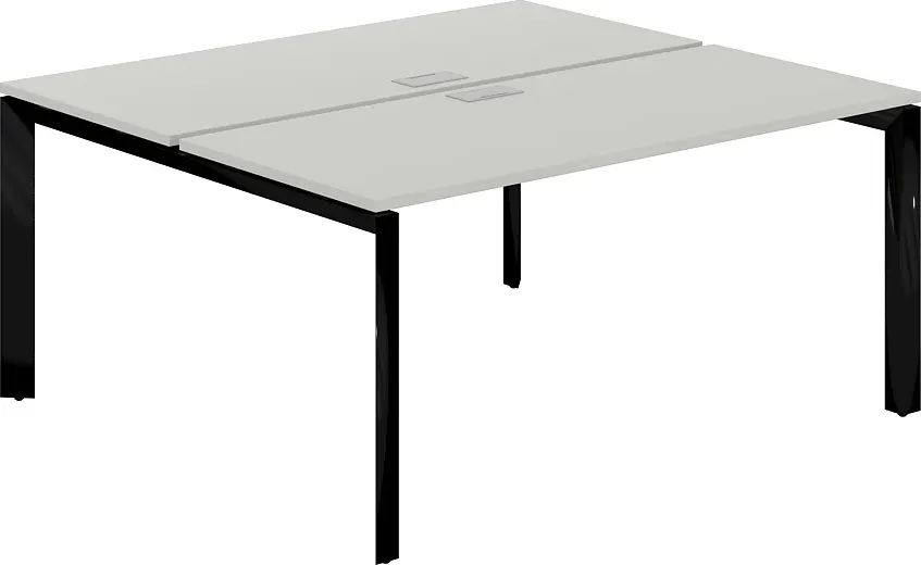 Комплект письменных столов Norden 160х143.8х75 / PR.246.SH.P59.BL (черный/серый бархат)