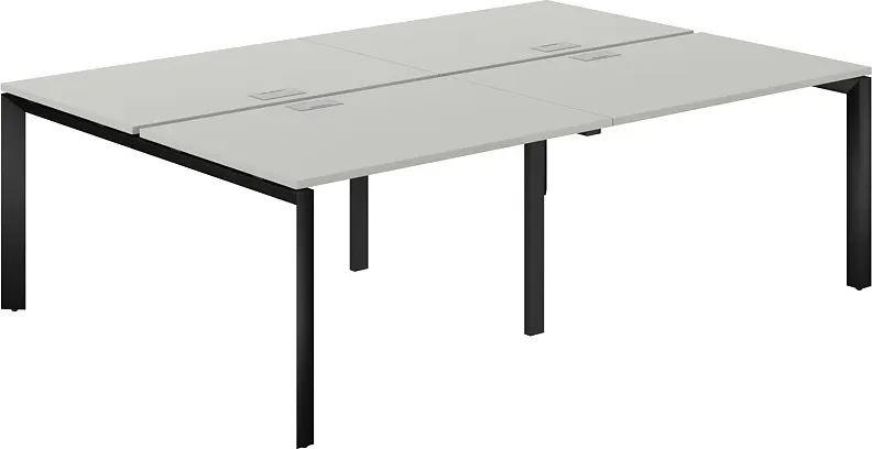 Комплект письменных столов Norden 320х143.8х75 / PR.256.SH.P59.BL (черный/серый бархат)