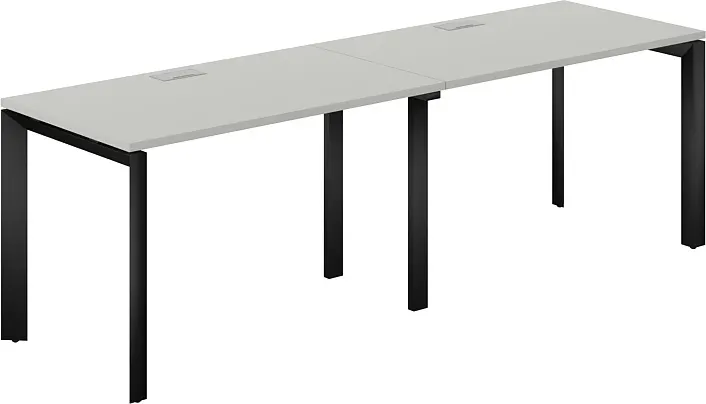 Комплект письменных столов Norden 240х70х75 / PR.222.SH.P59.BL (черный/серый бархат)