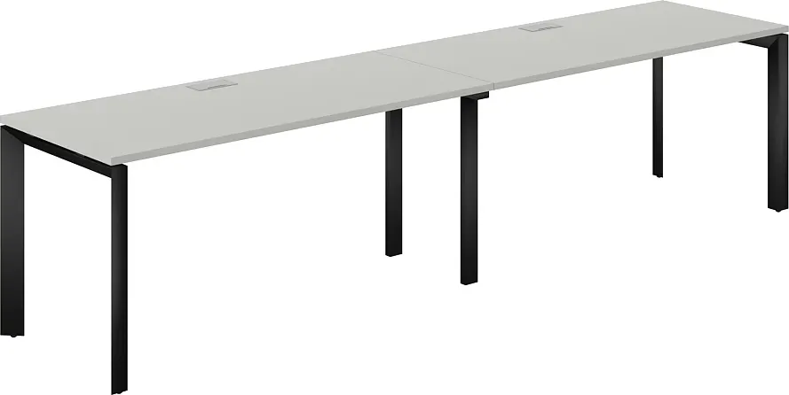 Комплект письменных столов Norden 320х70х75 / PR.228.SH.P59.BL (черный/серый бархат)
