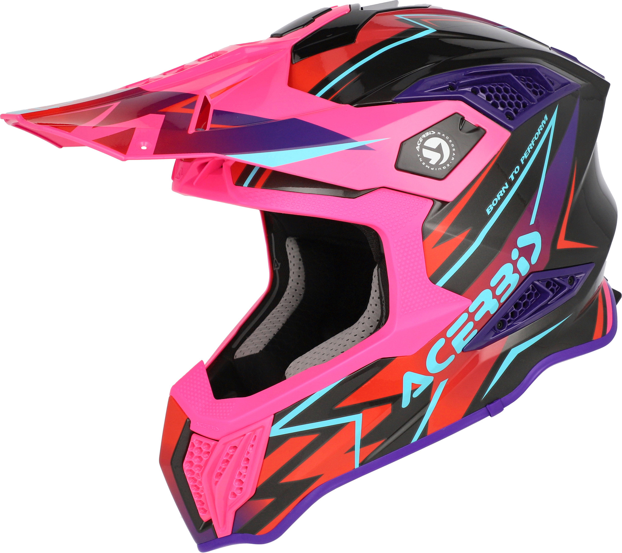 Мотошлем Acerbis Airstrike-X 0026905.723.064 (M, черный/розовый)