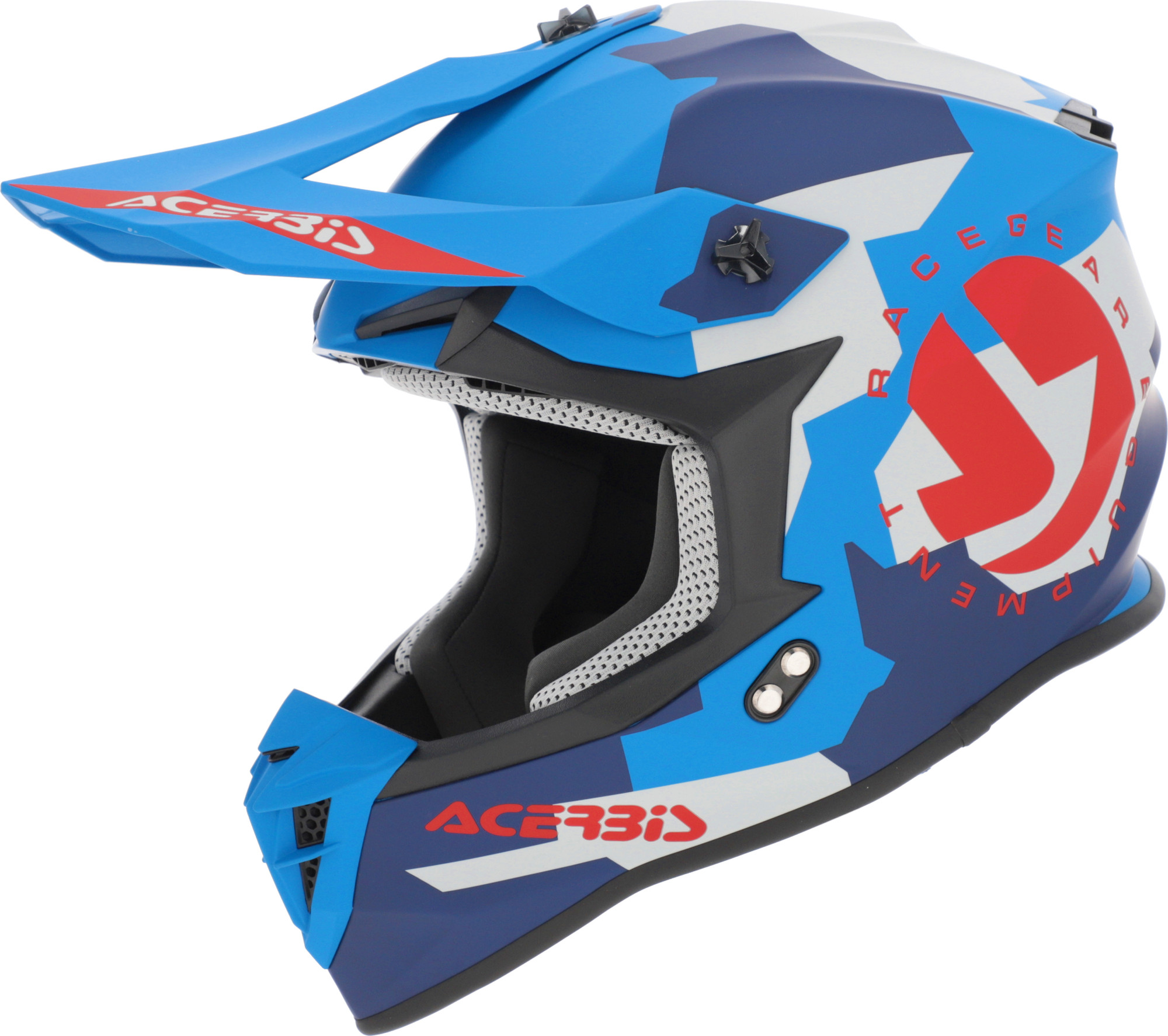 Мотошлем Acerbis Linear 22-06 / 0025316.431.062 (S, синий/красный 2)