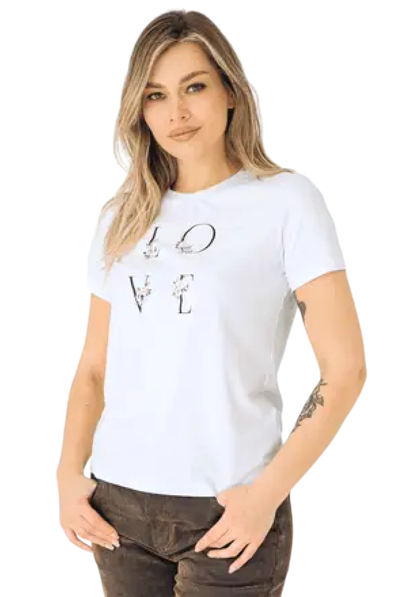 Футболка Dea Mia 5609 рис.0025 (р.170-84,88, белый)