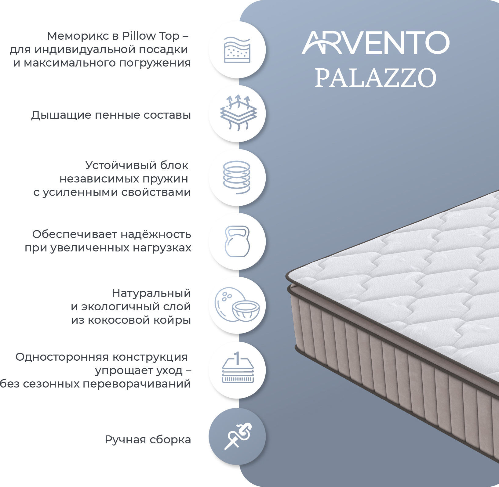 Матрас Arvento Palazzo 180x200 — фото 4