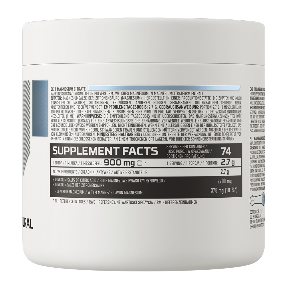 Минерал OstroVit Magnesium Citrate (200г, чистый) — фото 3
